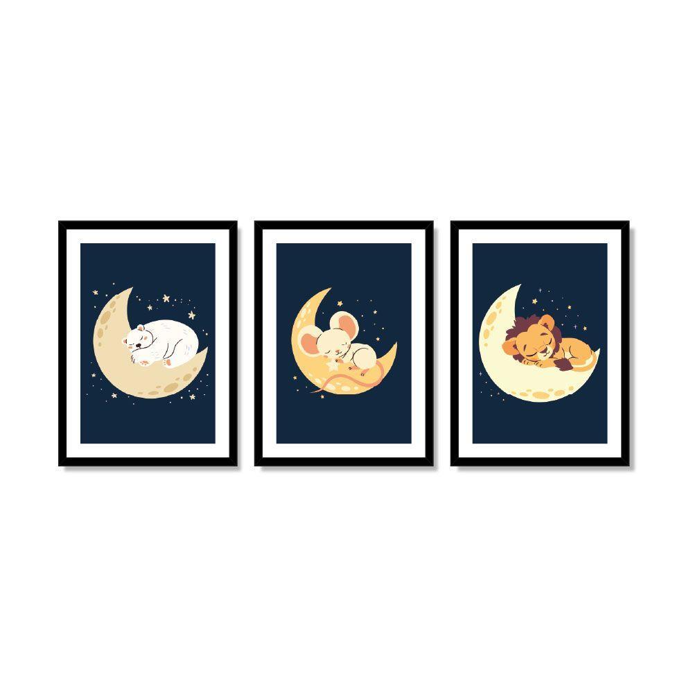 trio cuadros decorativo Guardianes del descanso 2 - 50x70cm-0