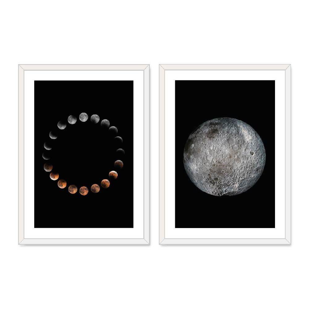 Duo cuadros decorativo Lunar HD 50x70cm-0