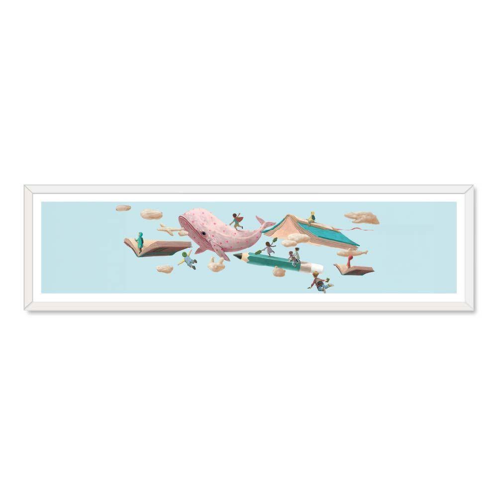 cuadro decorativo panorámico El vuelo de la imaginación 120x30-0