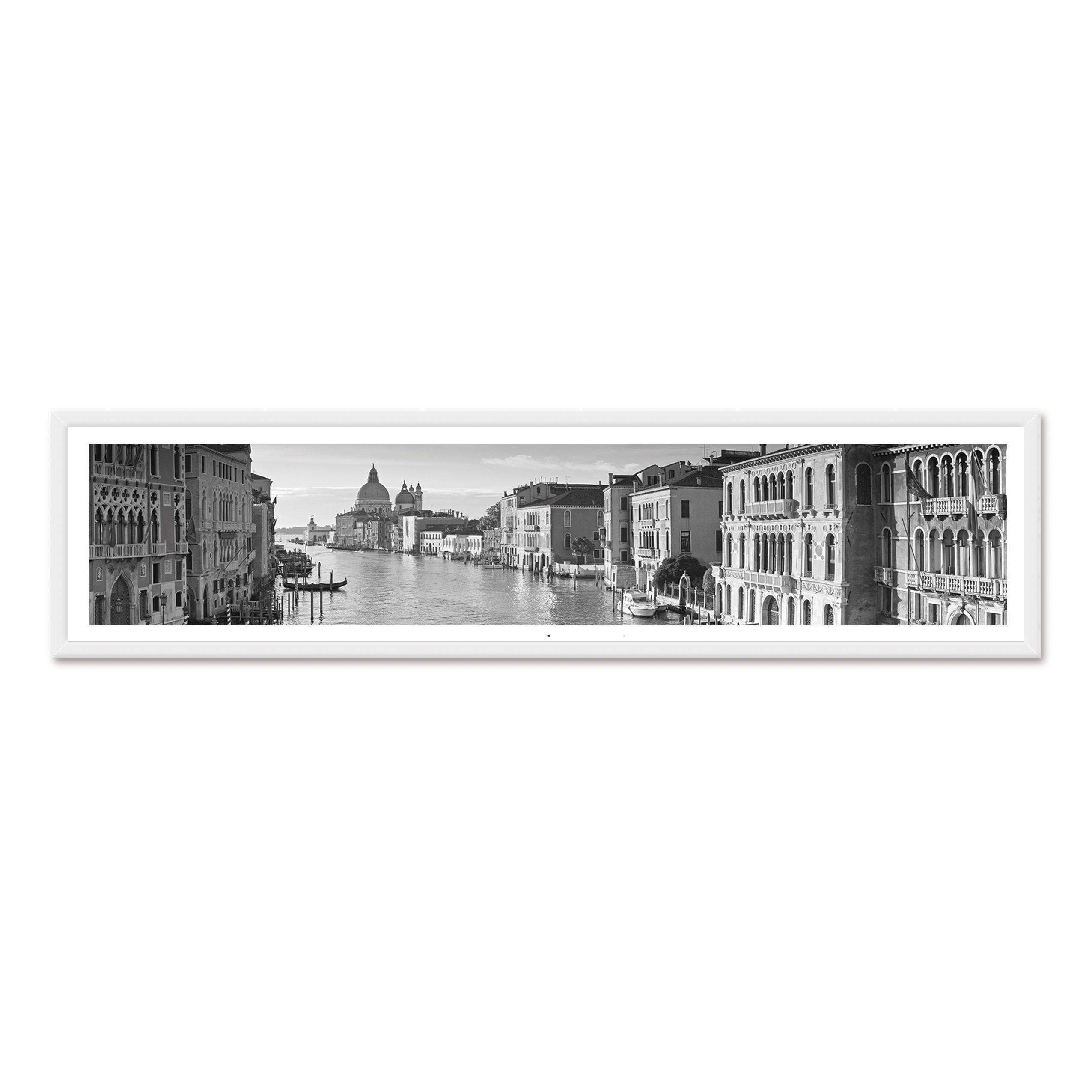Cuadro Individual Panoramico Venecia B&N -0