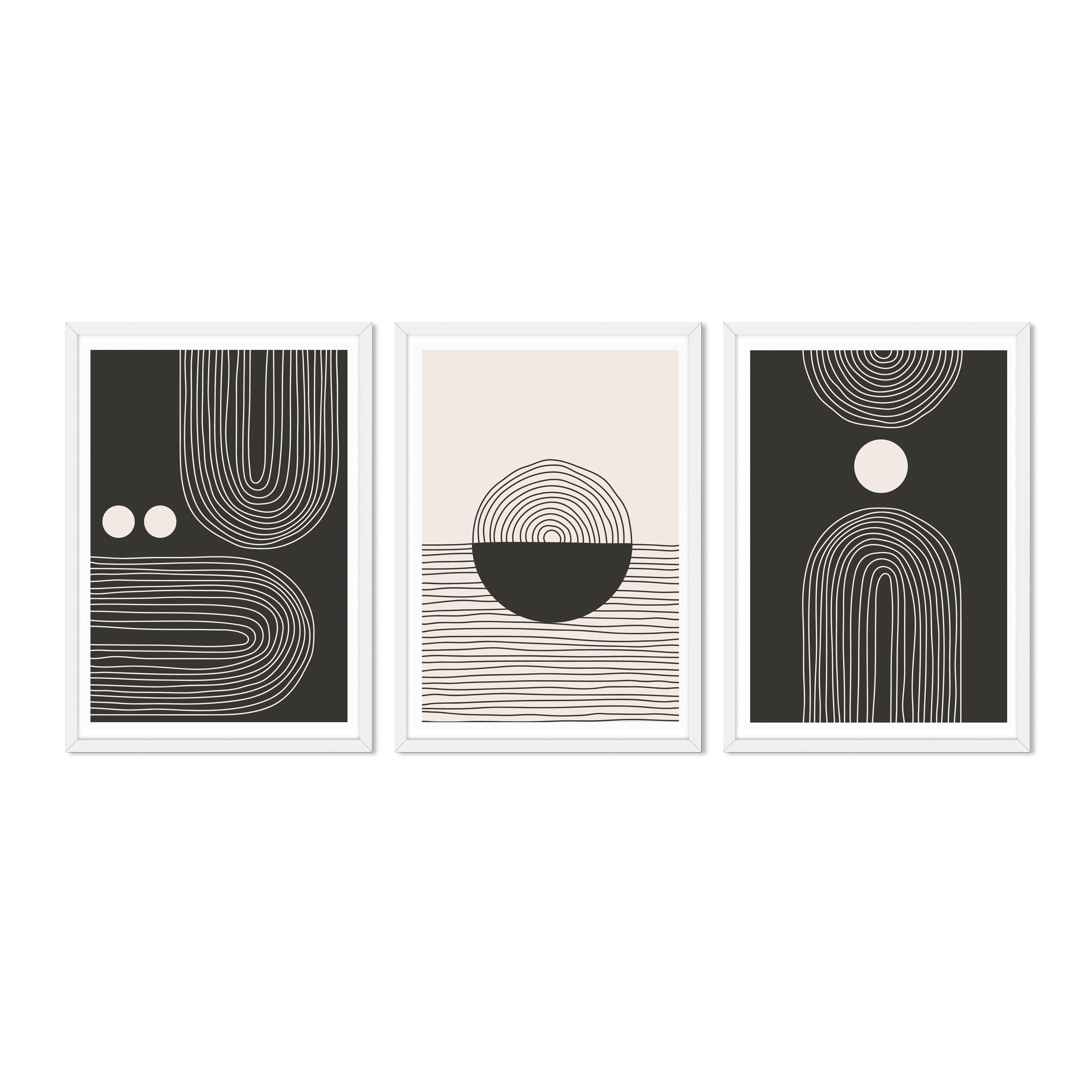 Set Triple Cuadros Trio Minimal-0