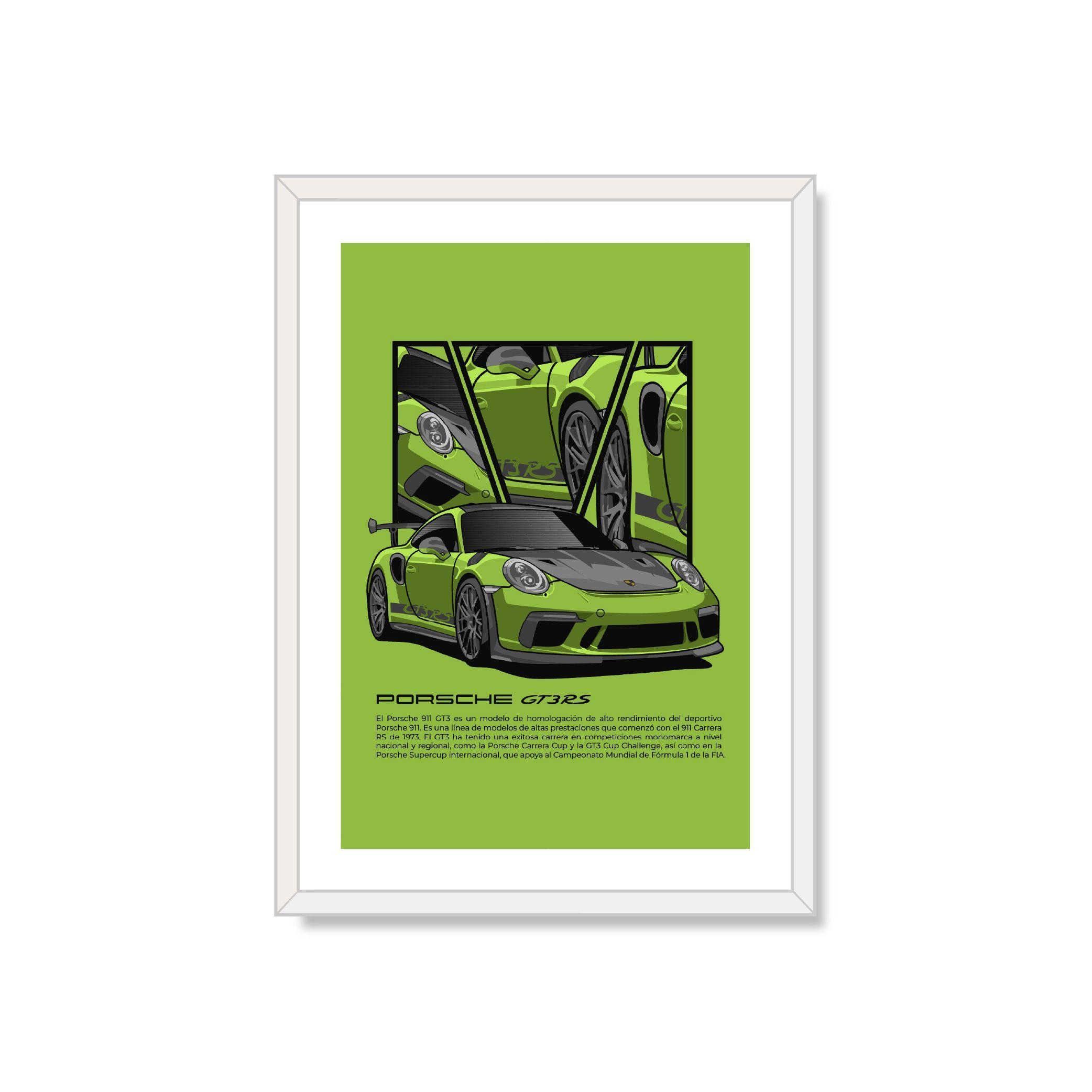cuadro decorativo Porsche 911 GT3 RS 50x70cm-0