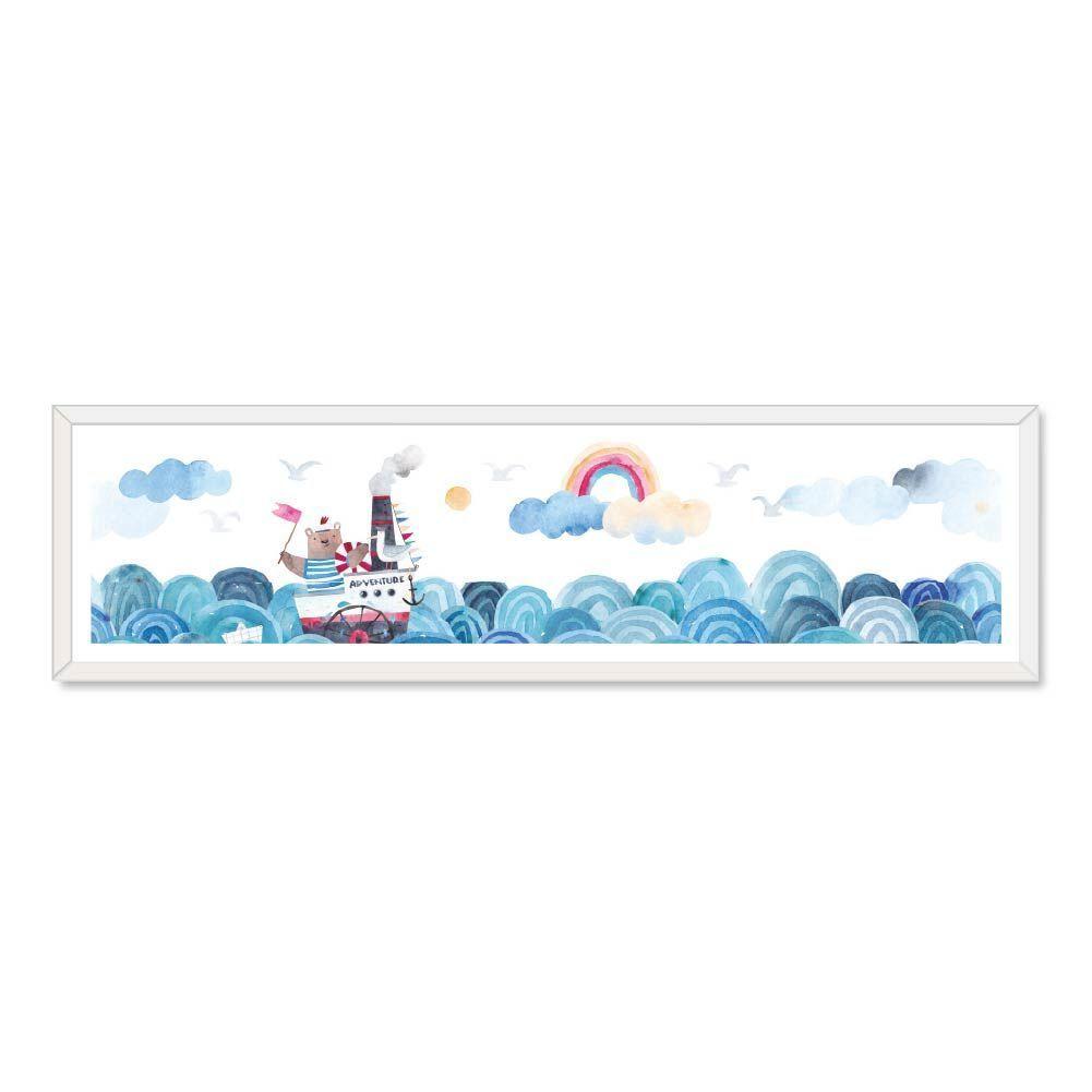 cuadro decorativo panorámico Capitán osito 120x30-0