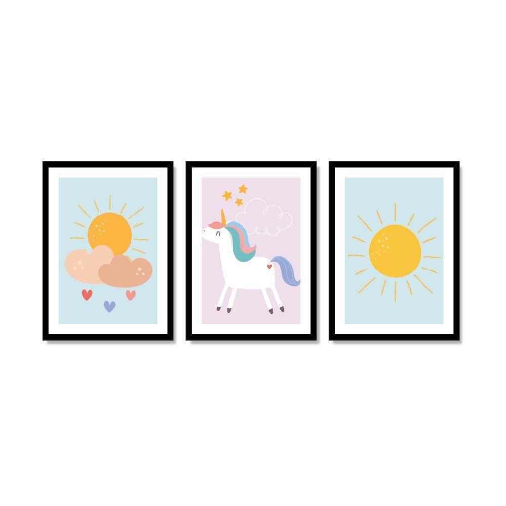 trio cuadros decorativo Cielito mágico 50x70cm-0
