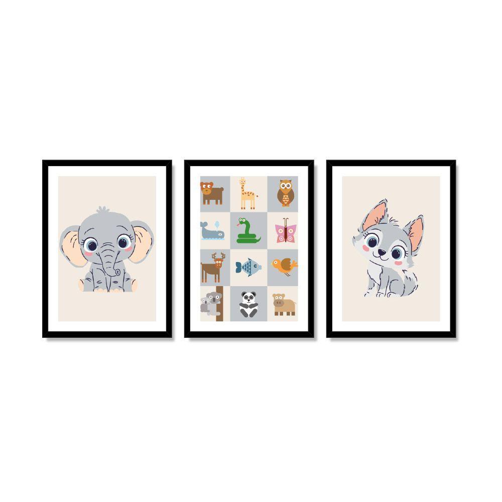 trio cuadros decorativoMini fauna 2 50x70cm-0
