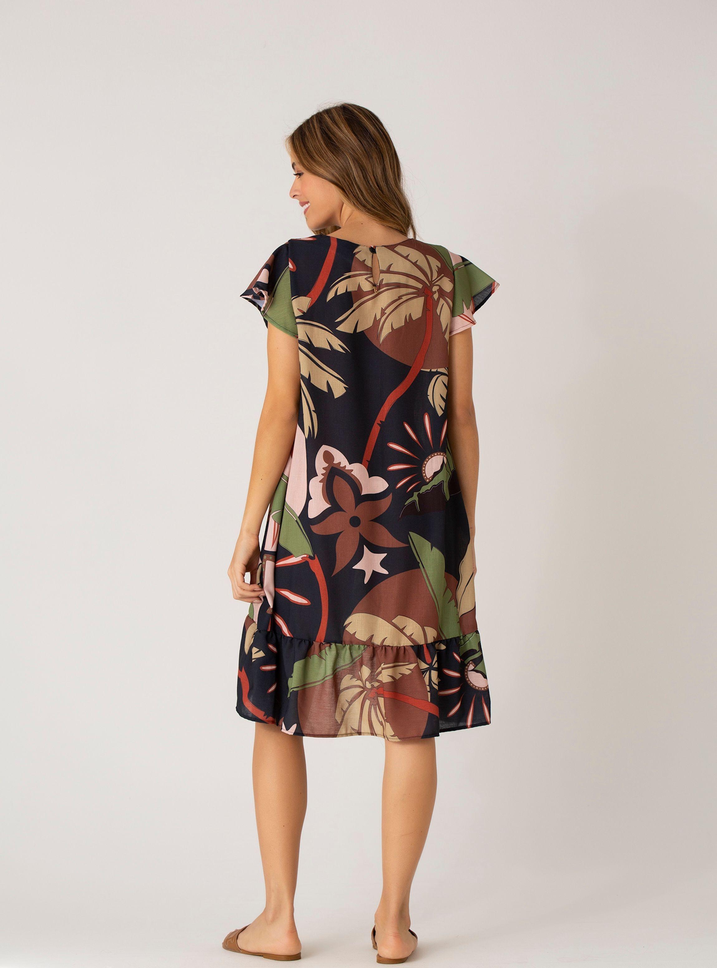 Vestido Largo Manga Corta - Est Coco-2