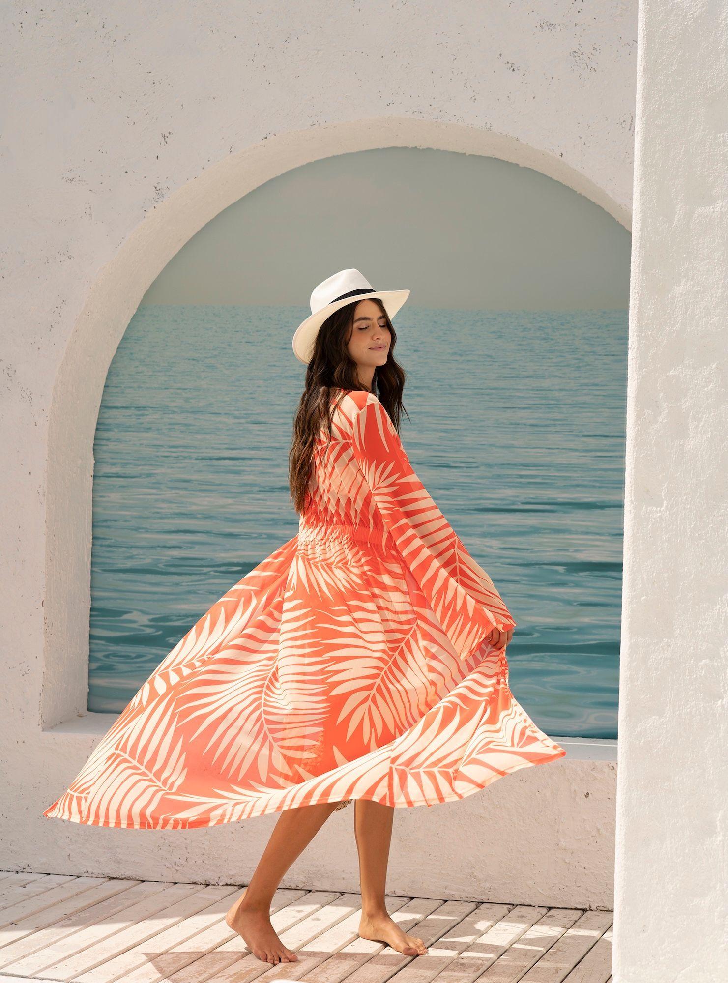 Vestido Kaftan Manga Larga - Est Palmaroja-2