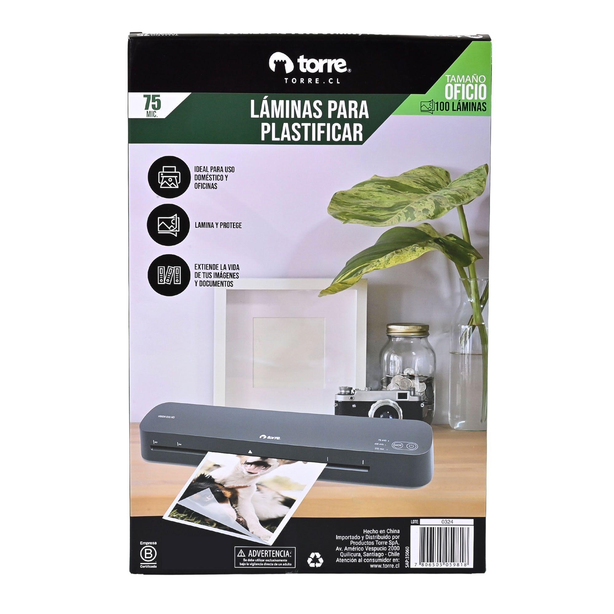 Laminas Plastificar Formato Oficio 75 Micrones-2