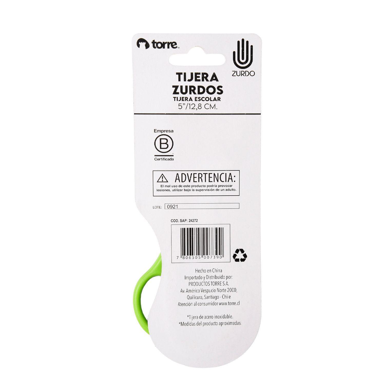 Tijera Escolar Zurdos 5"-4