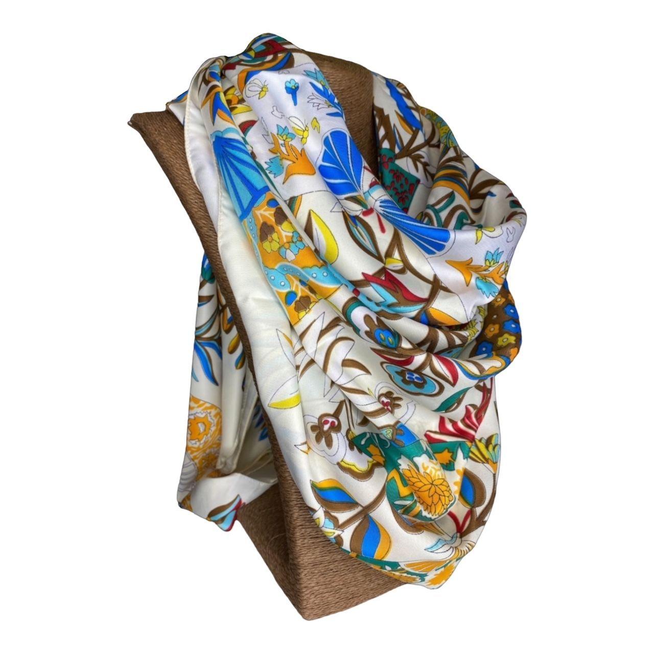 Panuelo de Seda de Sarga Mujer 130x130 MAXO Marcela-0