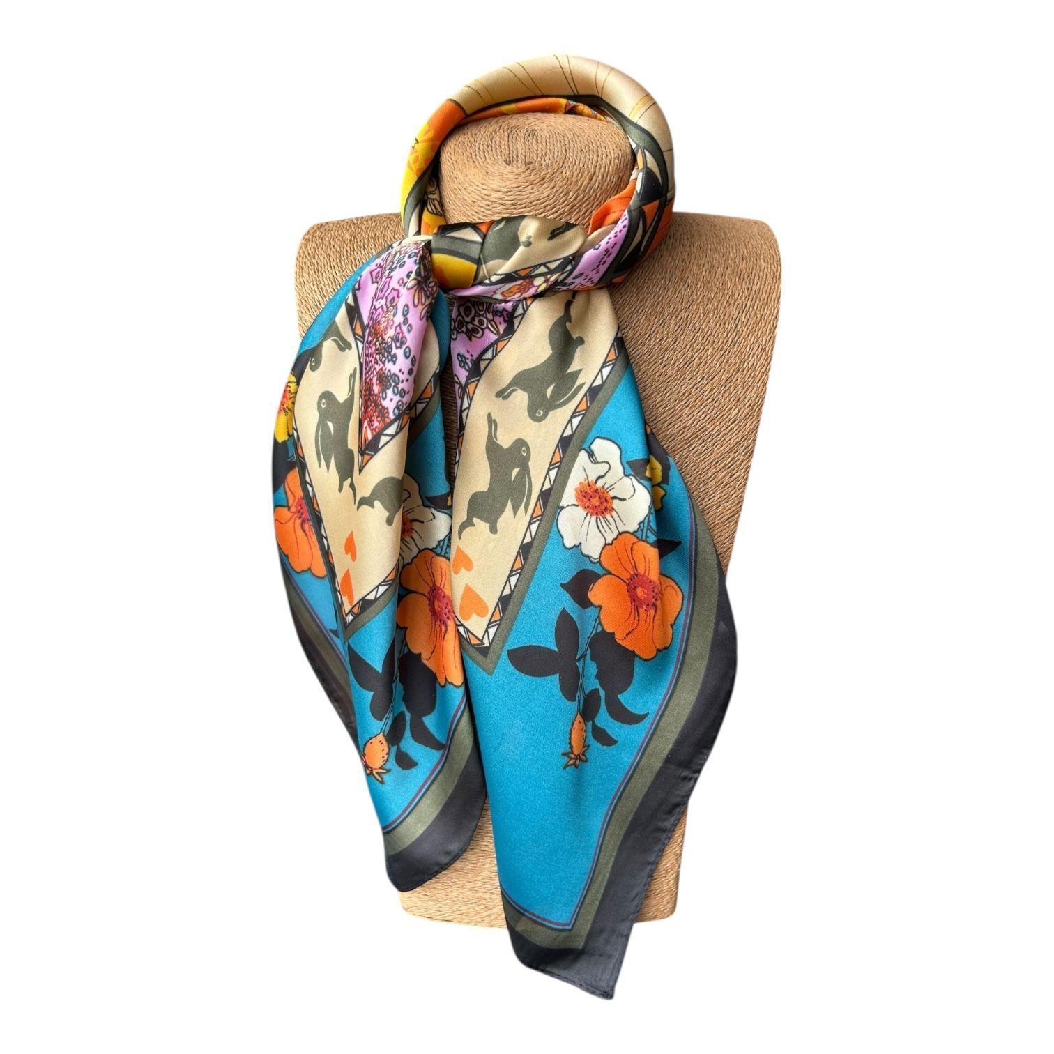 Pañuelo de Seda de Sarga Mujer 70x70 MAXÓ Elisa-1