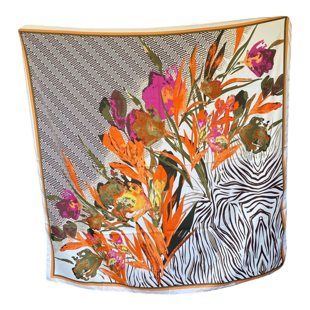 Pañuelo de Seda de Sarga Mujer 130x130 MAXÓ Calipso-2