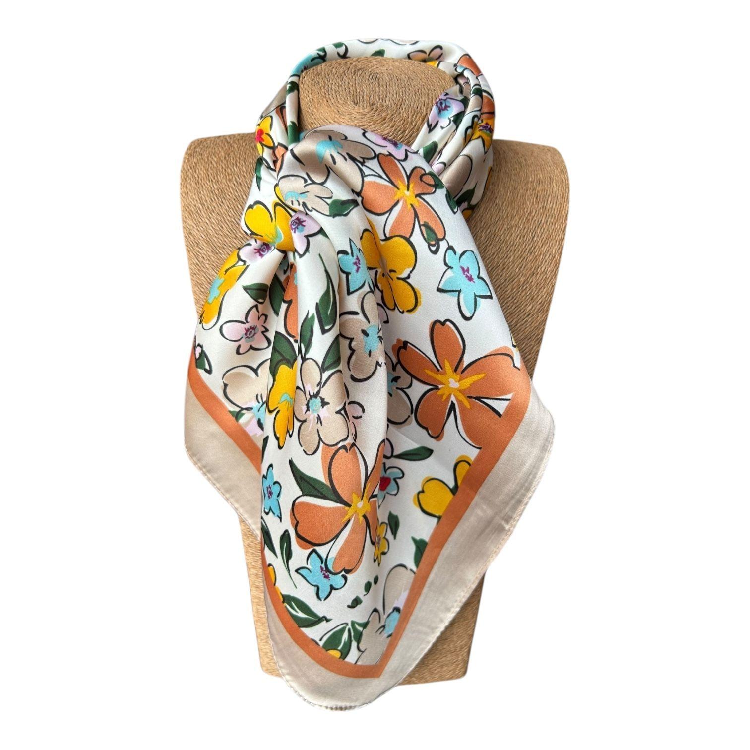 Pañuelo de Seda de Sarga Mujer 70x70 MAXÓ Evelyn-0