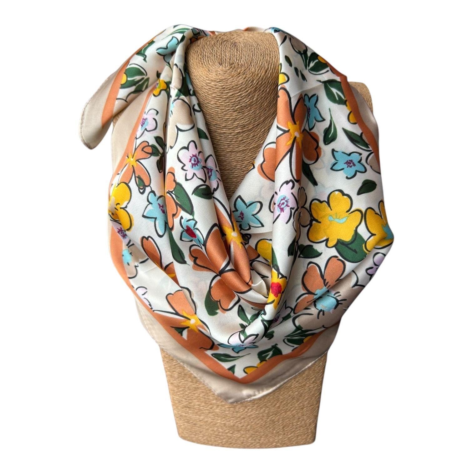 Pañuelo de Seda de Sarga Mujer 70x70 MAXÓ Evelyn-1