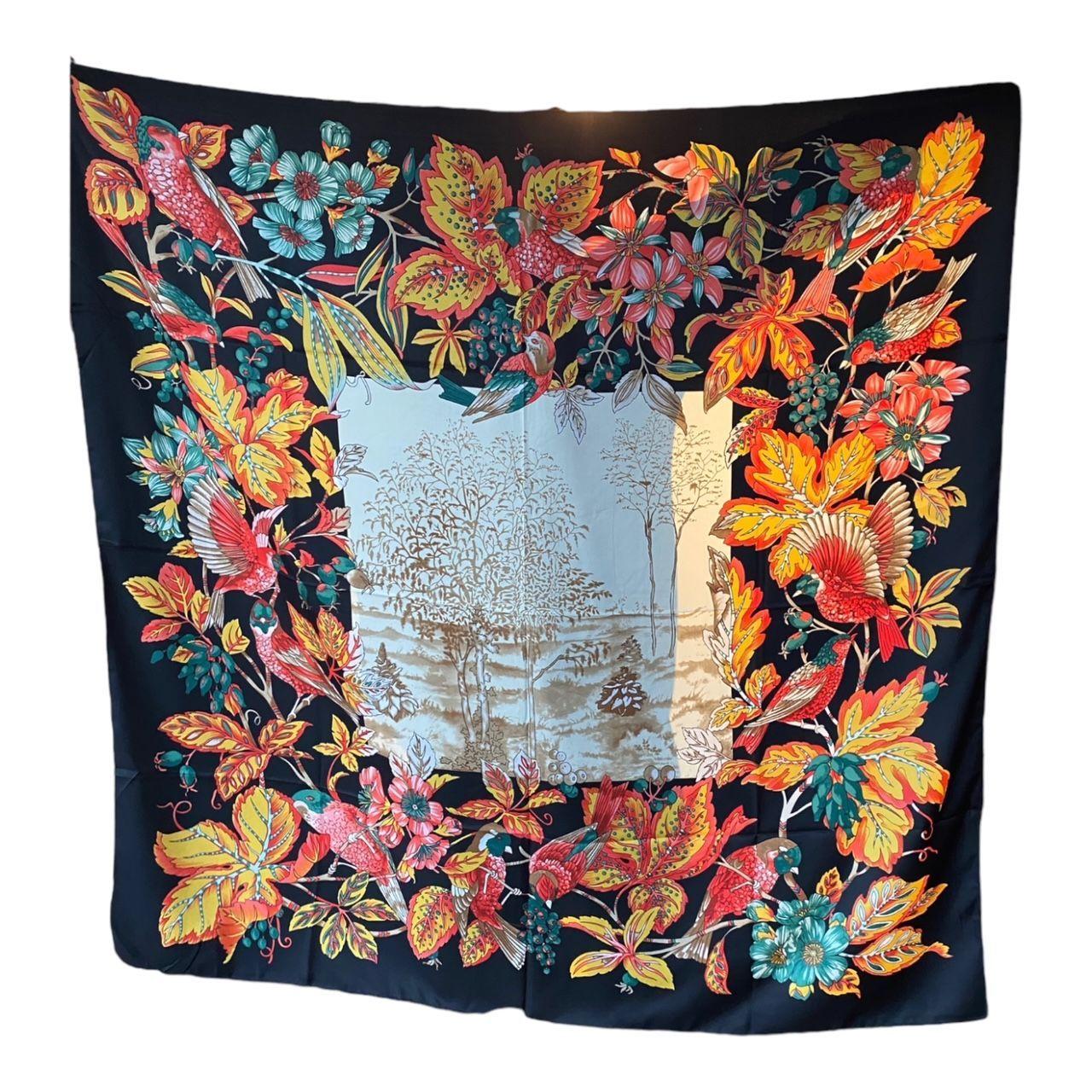 Panuelo de Seda de Sarga Mujer 130x130 MAXO ELIANA-2