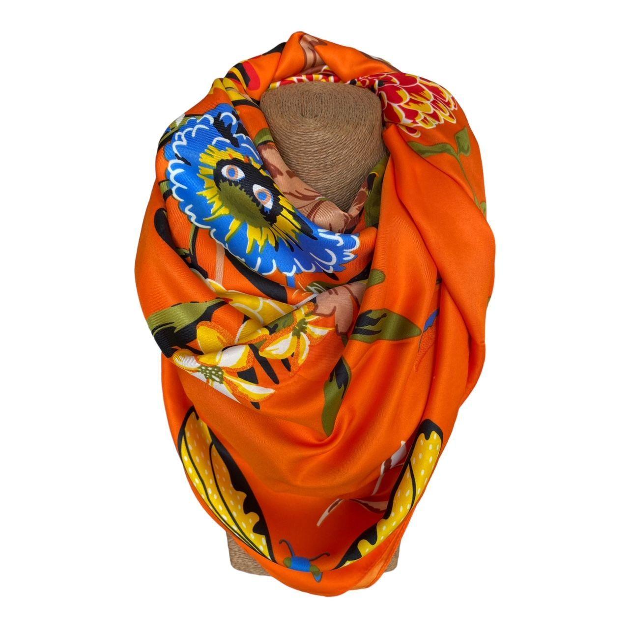 Panuelo de Seda de Sarga Mujer 130x130 MAXO Alessa-2