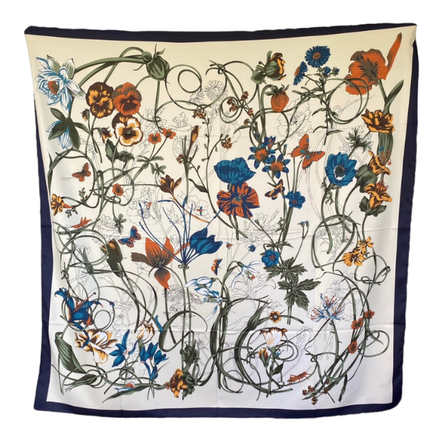 Pañuelo de Seda de Sarga Mujer 130x130 MAXÓ Gio-2