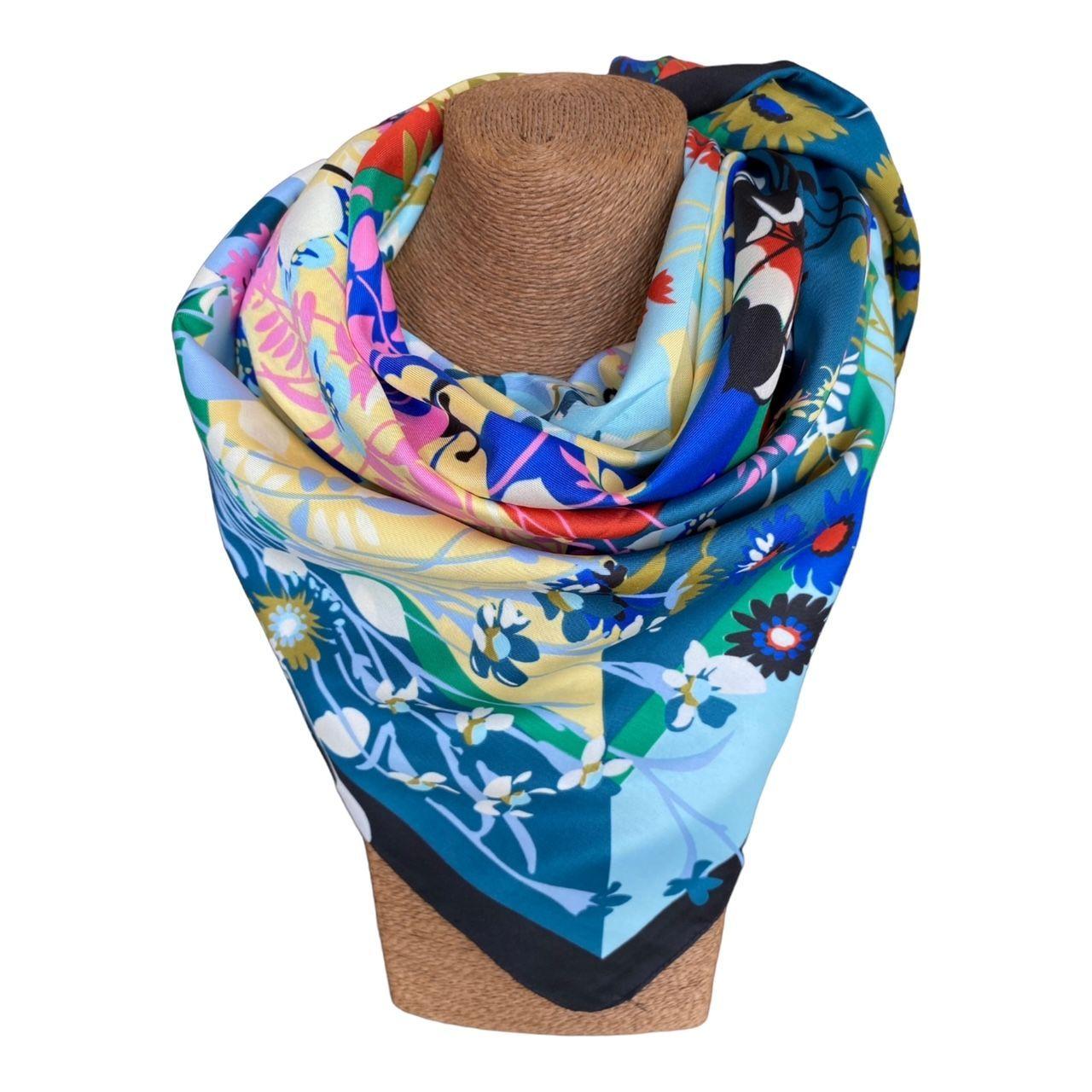 Panuelo de Seda de Sarga Mujer 130x130 MAXO Penelope-2