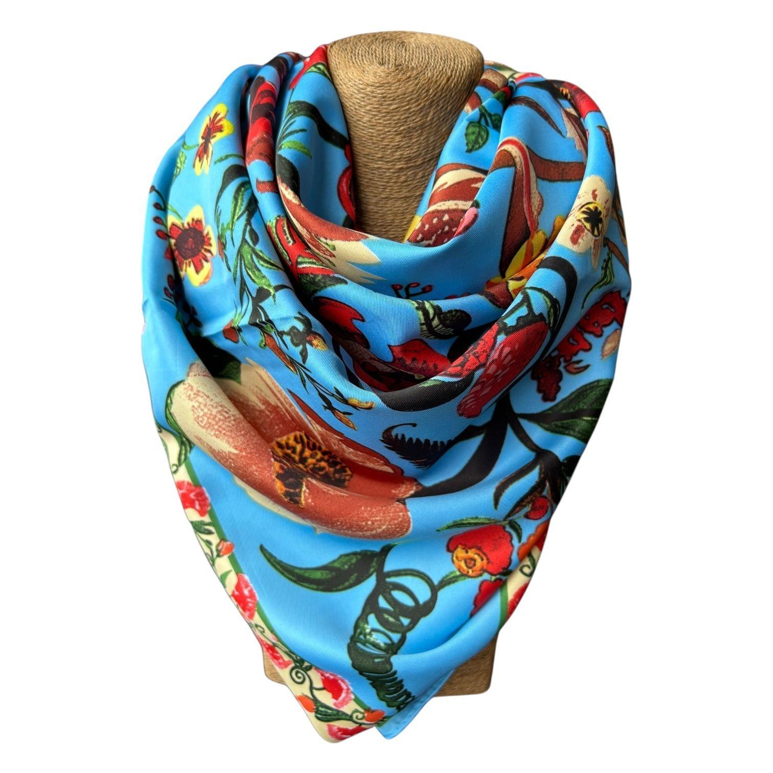 Pañuelo de Seda de Sarga Mujer 130x130 MAXÓ Dani-1