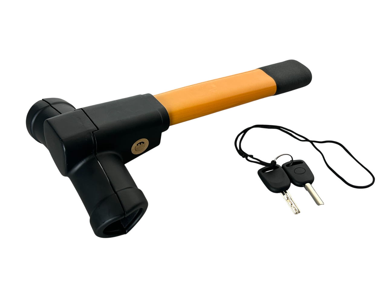 Traba Volante Premium Tipo T Metal Amarillo Negro-2