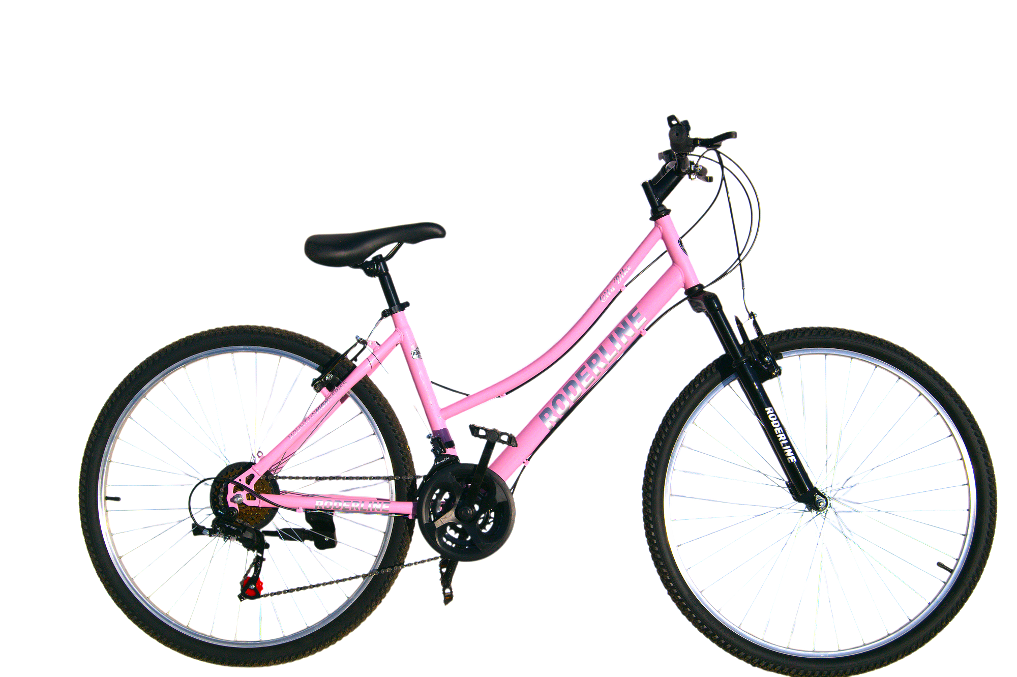 Bicicleta Roderline Mtb Aro 26 Rosa Frenos V brake Aleacion Aluminio-4