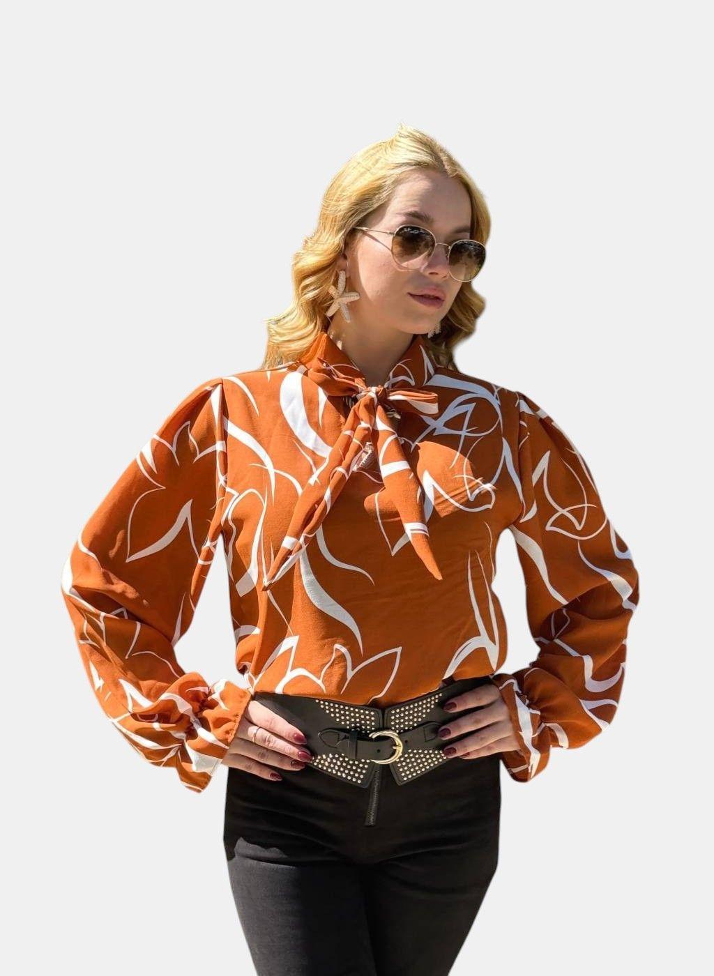 Blusa Karina Ladrillo Manga Globo-2