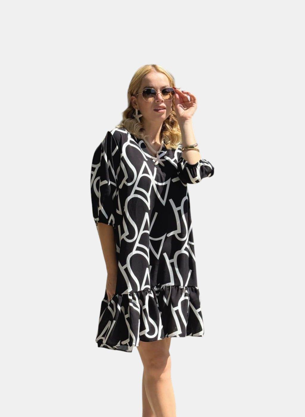 Vestido Camila Negro Print-3