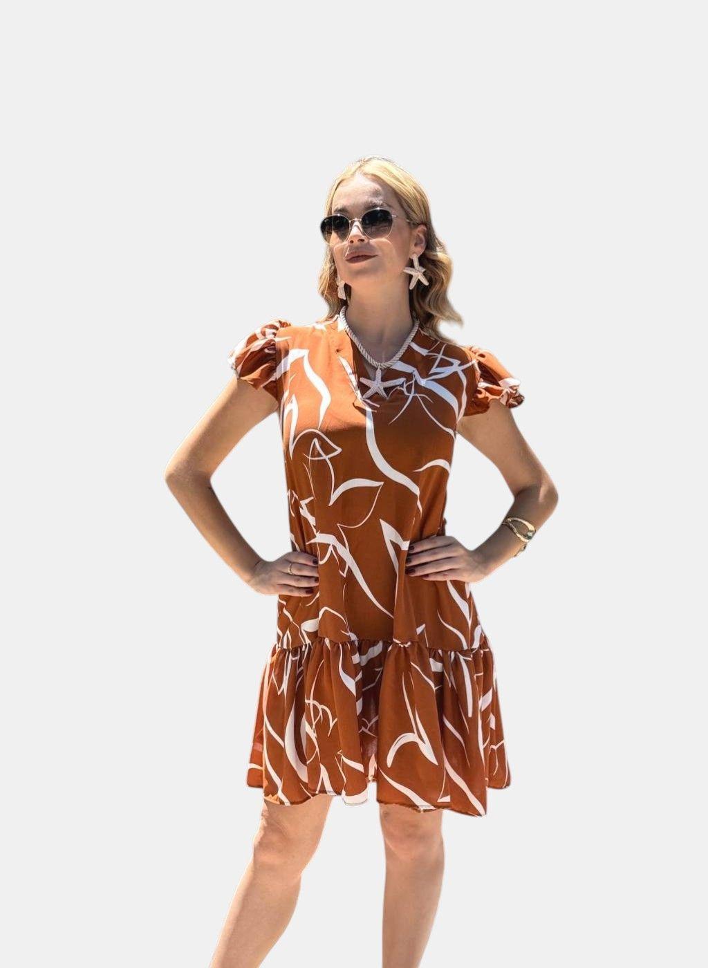 Vestido Camila Ladrillo Print-3