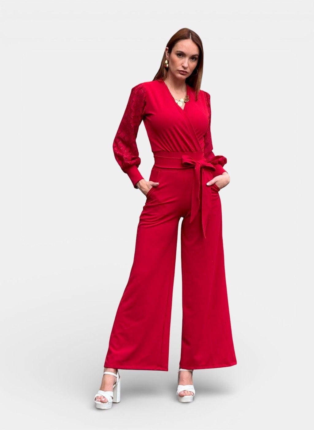 Enterito Carmela Manga Larga Encaje-3