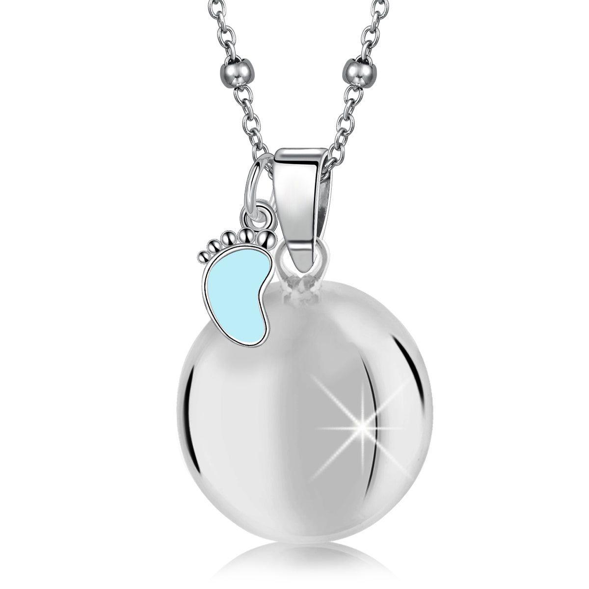 Collar Harmony Ball Light Blue Baby Foot charm-0