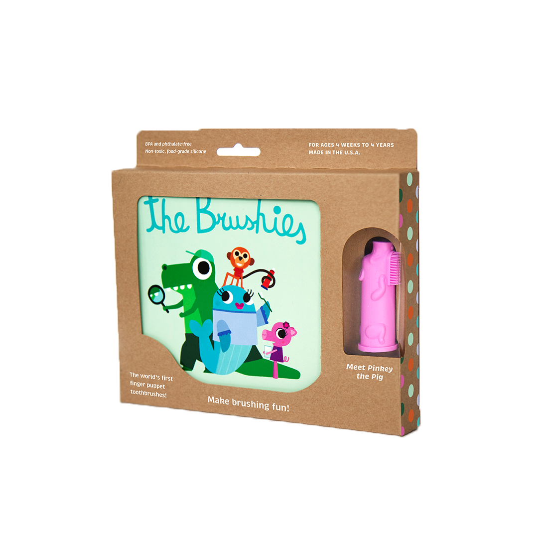 Cepillo de Dientes Títere + Libro Cuentos Pinkey-0