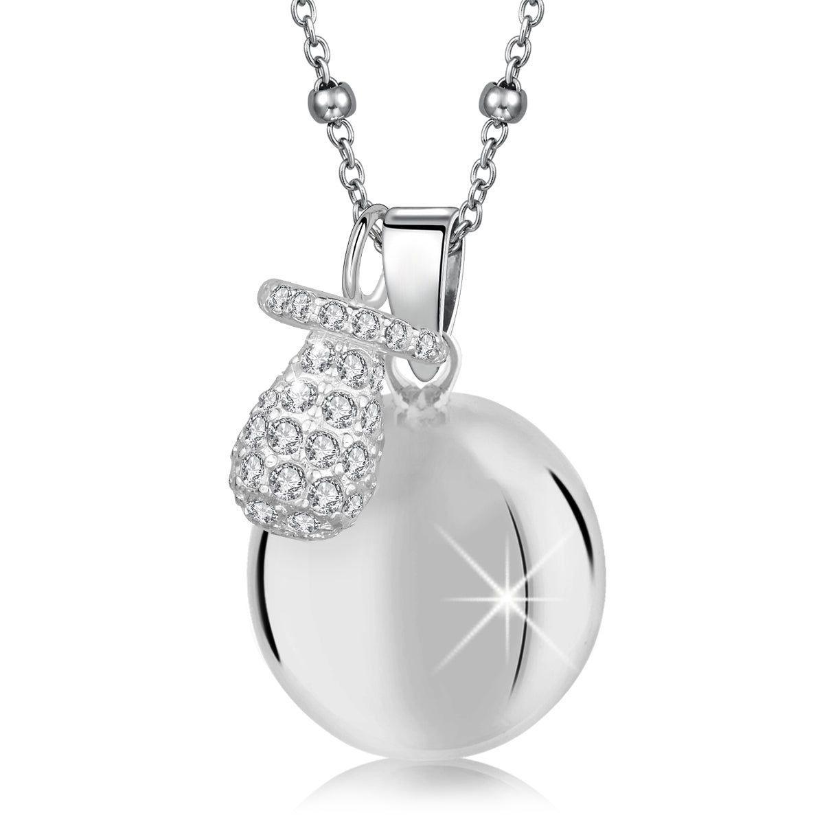 Collar Harmony Ball White Crystals Pacifier-0
