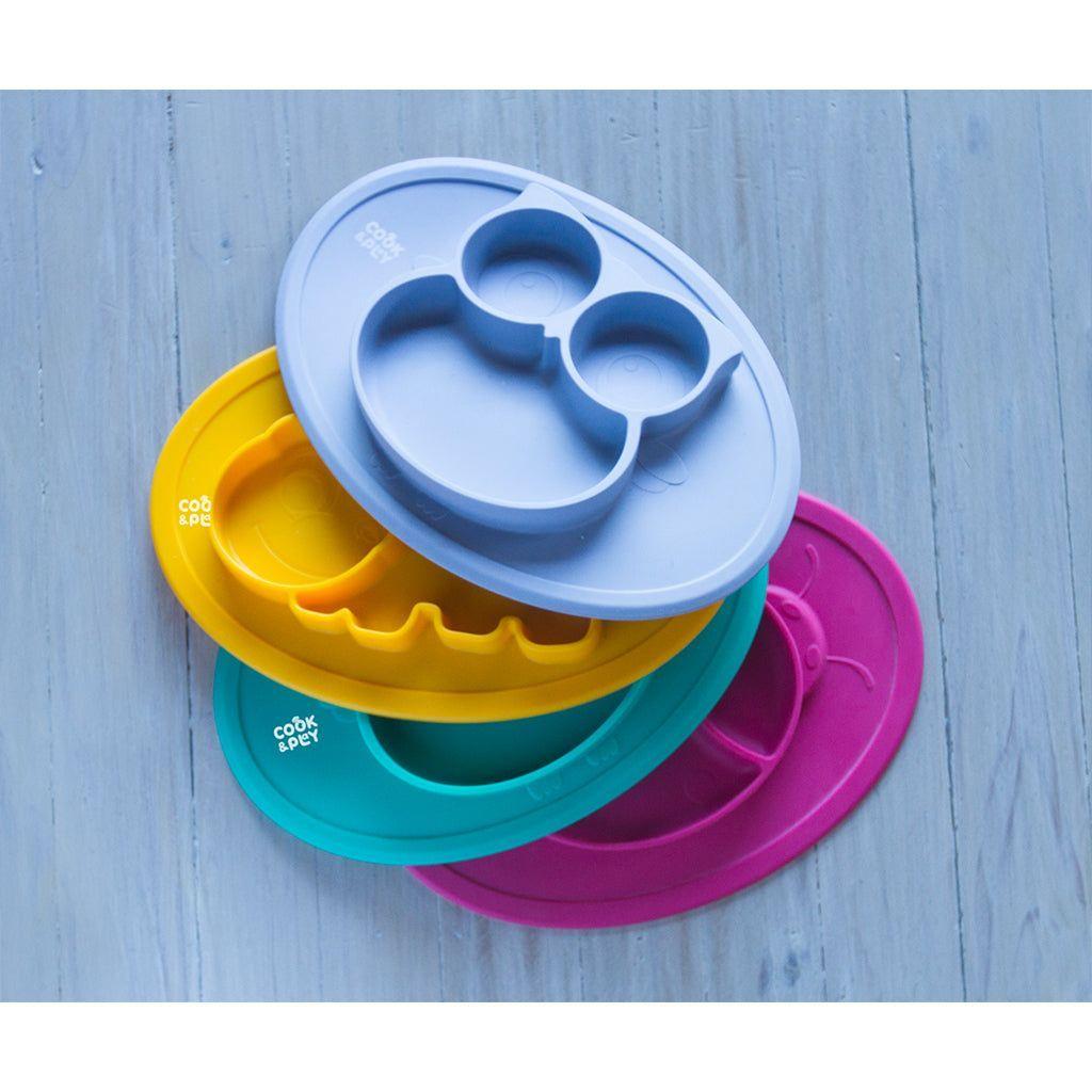 StickyMat- Plato con Succión Manzana Aqua-3