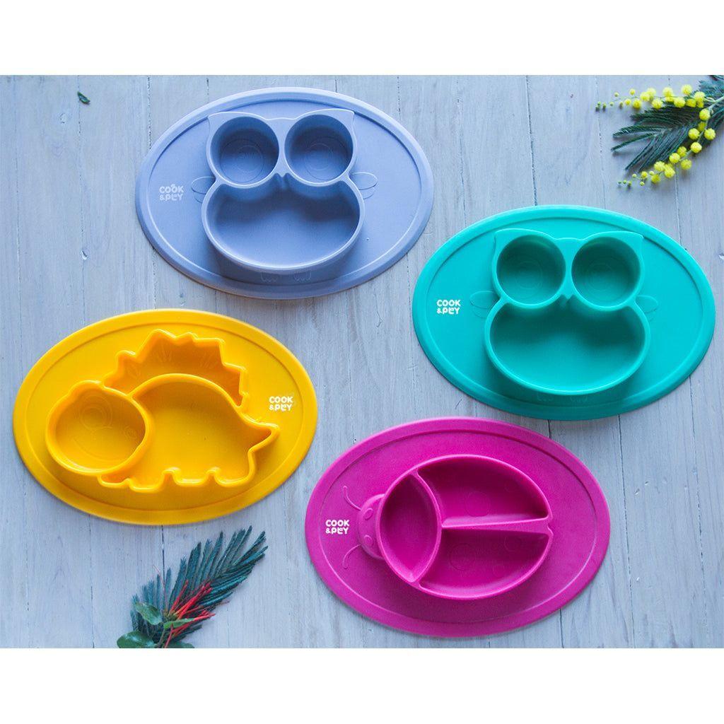 StickyMat- Plato con Succión Manzana Aqua-2