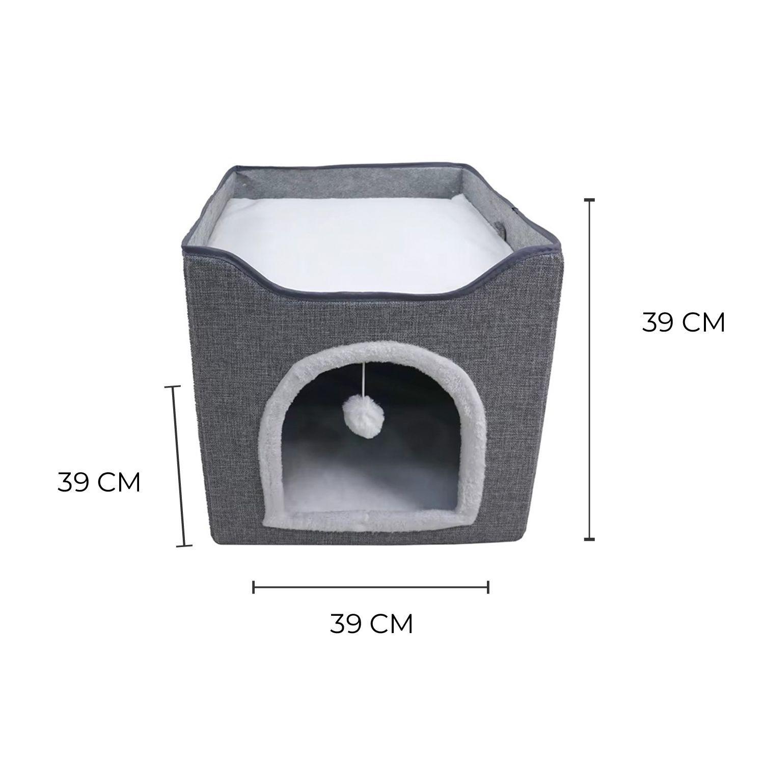 Cama Mascota Soft Confort Plegable Con Techo -2