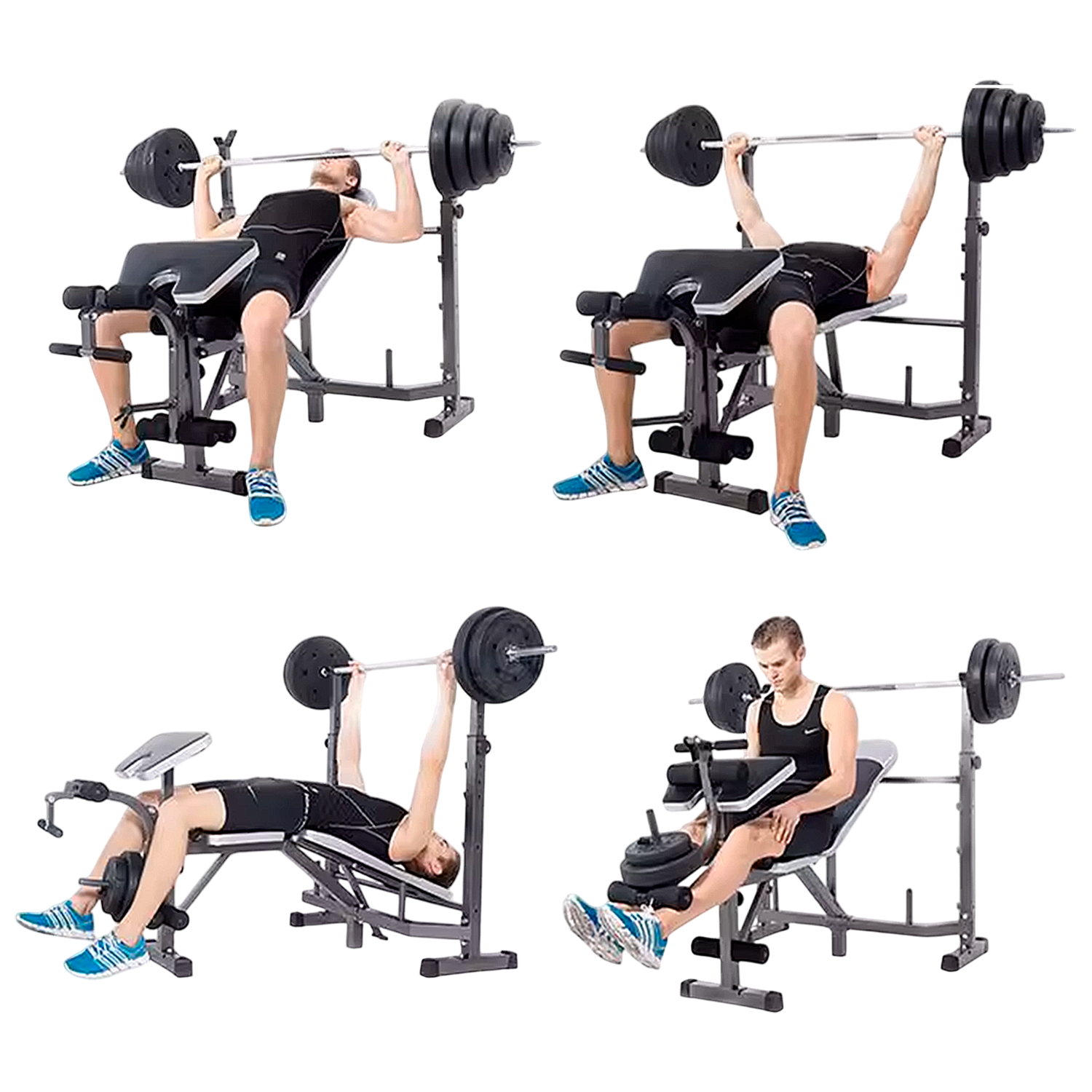 Press Banca Abdominal inclinable  y declinable + Banco Scott-5