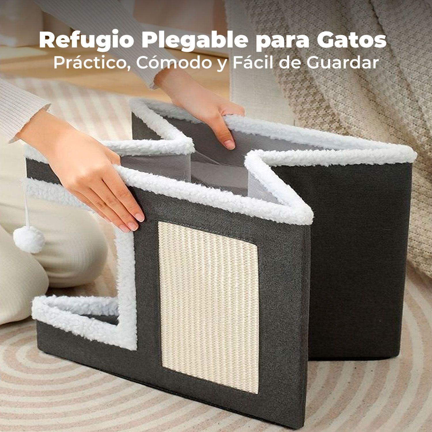 Cama Mascota Soft Confort Con Rascador y Techo-4