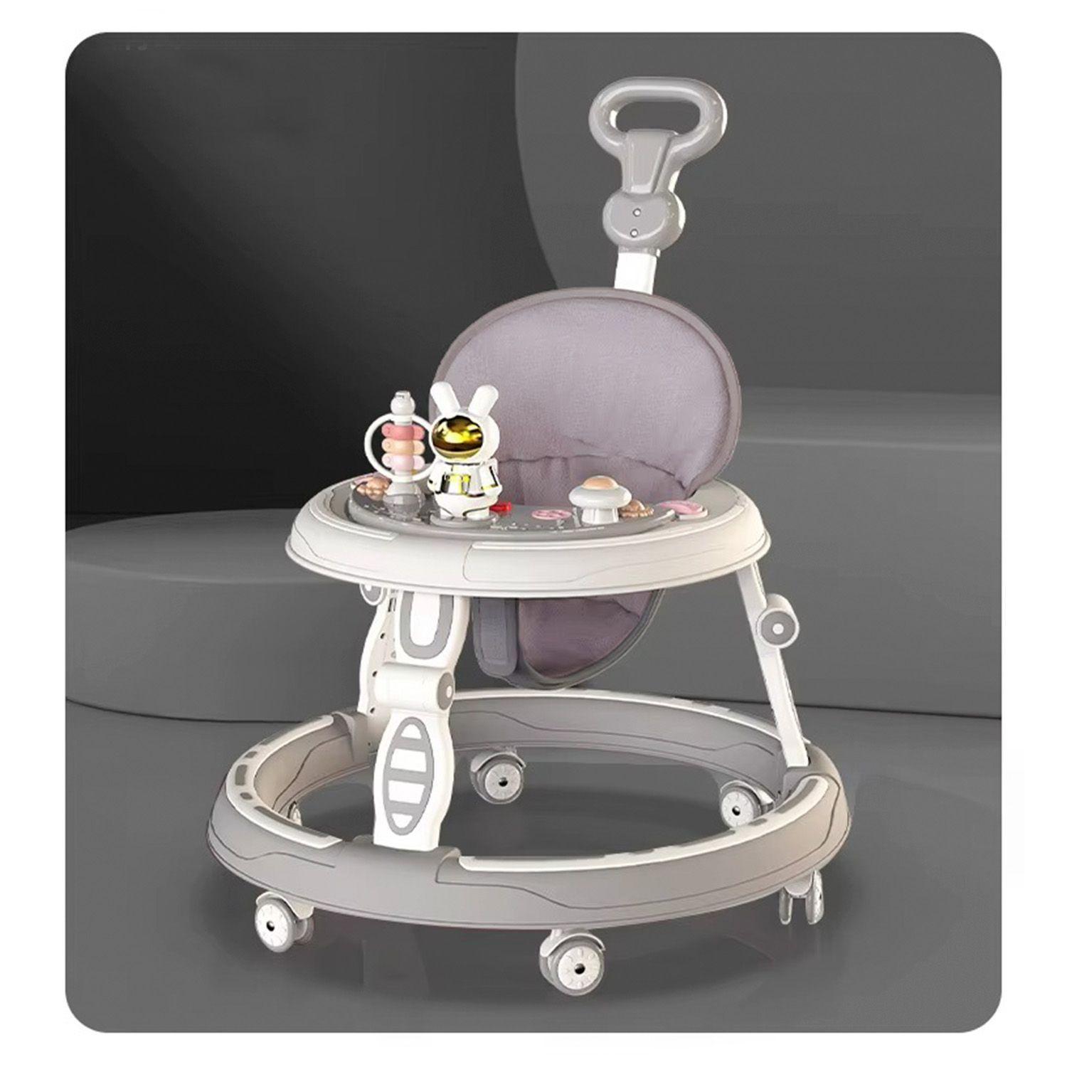 Andador Caminadora Bebe Plegable Astronauta Con Sonido Gris-3