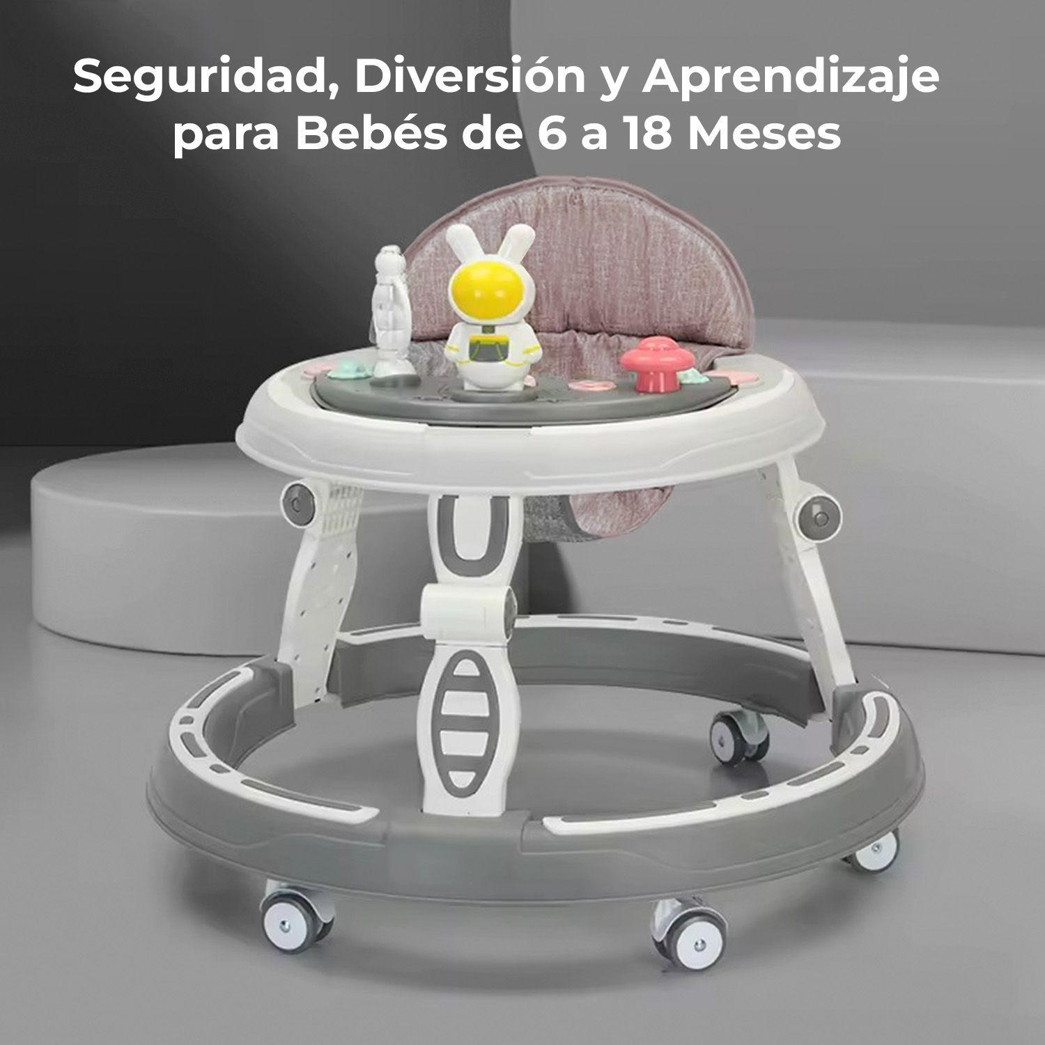Andador Caminadora Bebe Plegable Astronauta Con Sonido Gris-4