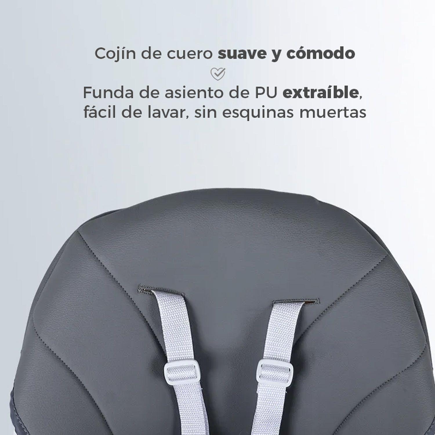 Silla Comer Bebe Doble Altura Safe Baby Gris-5