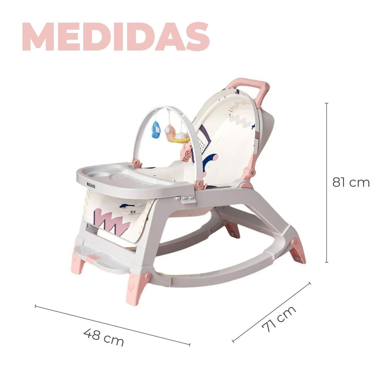 Silla Mecedora de Comer Bebe 5 en 1 Reclinable Safe Baby-1