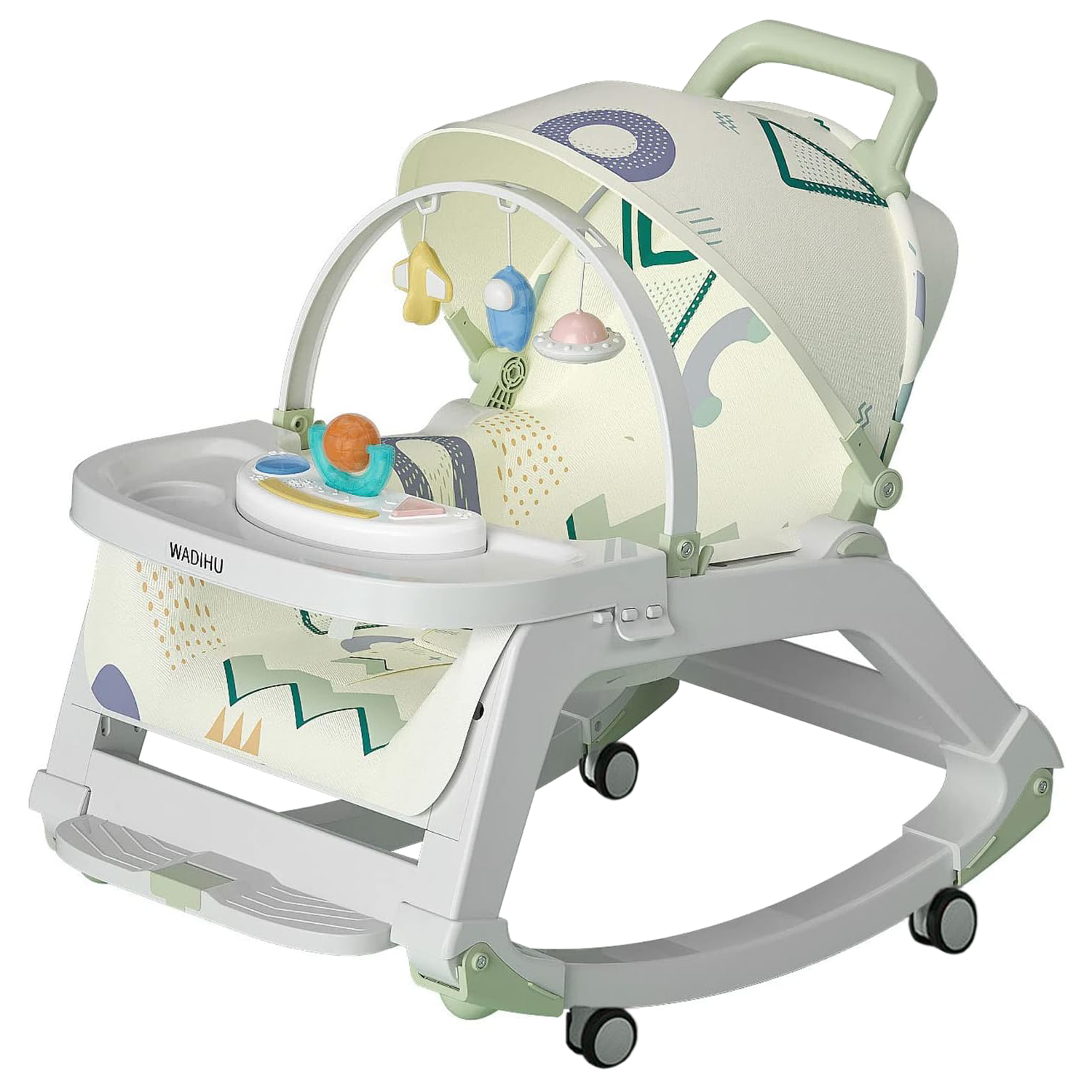 Silla Mecedora de Comer Bebe 5 en 1 Reclinable Safe Baby-0