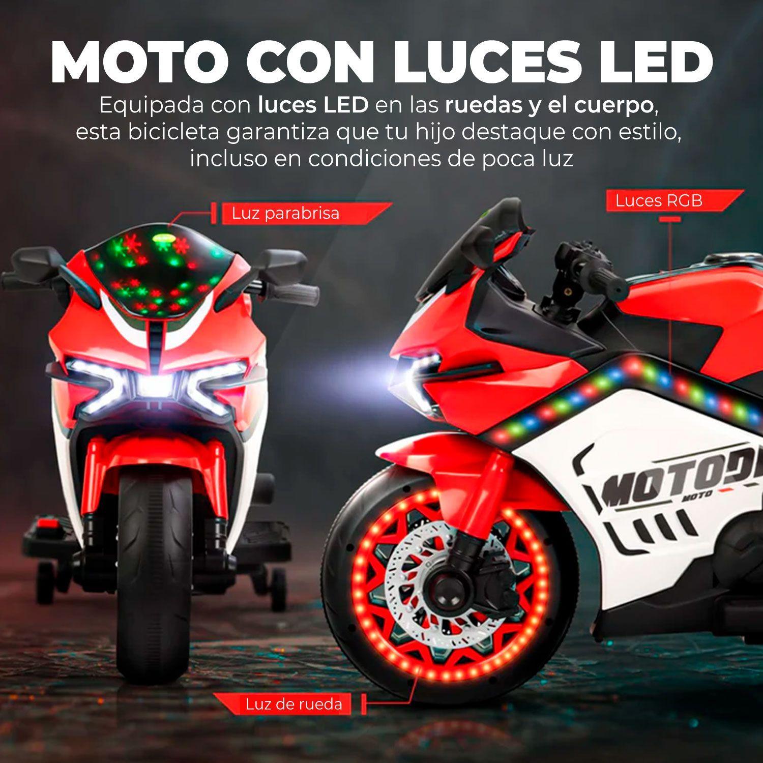 Moto Electrica Niño A Bateria Nitro Italy V8 Rojo-4