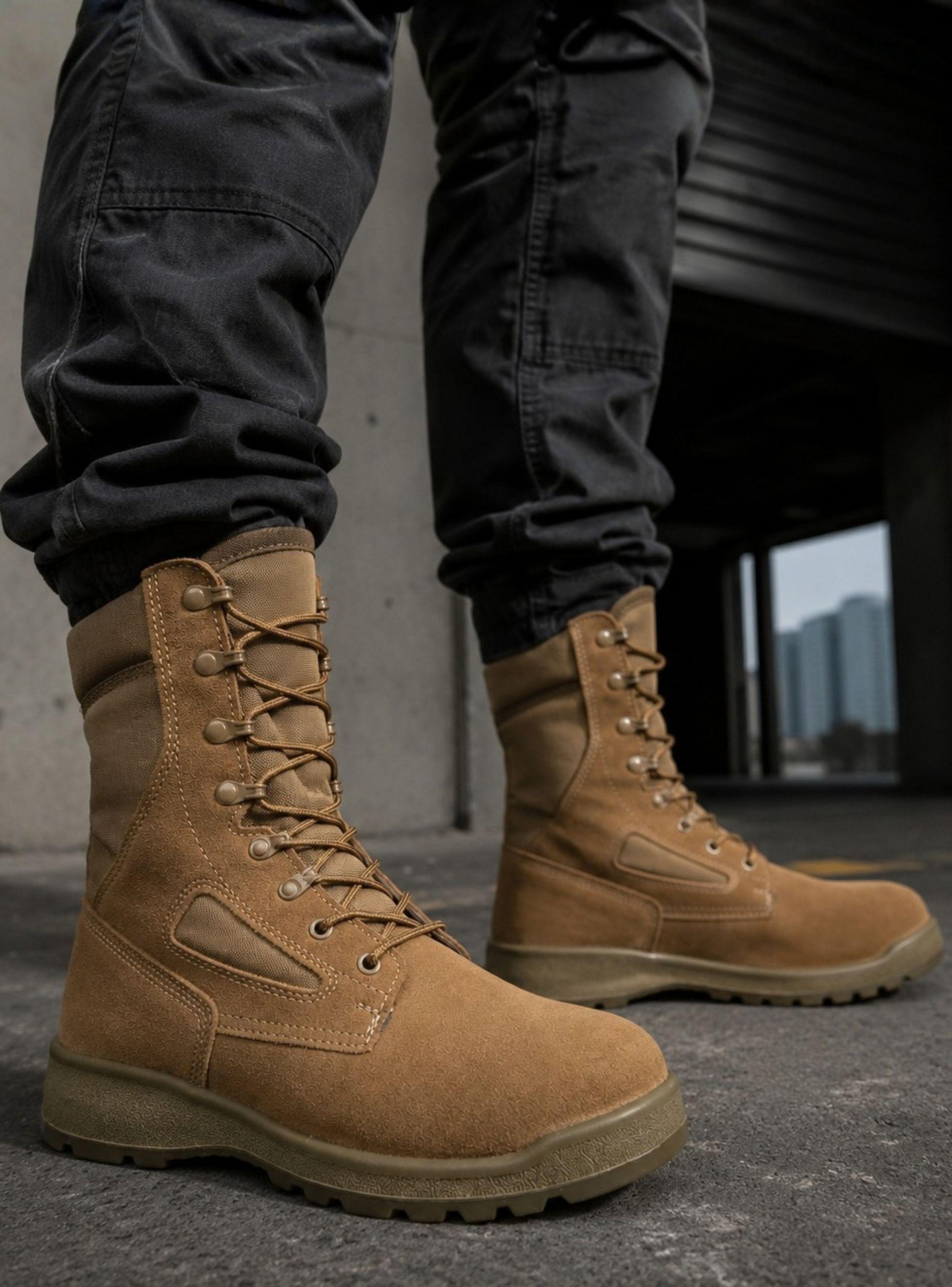 Botas Tácticas de Combate Caña Alta - Coyote-6