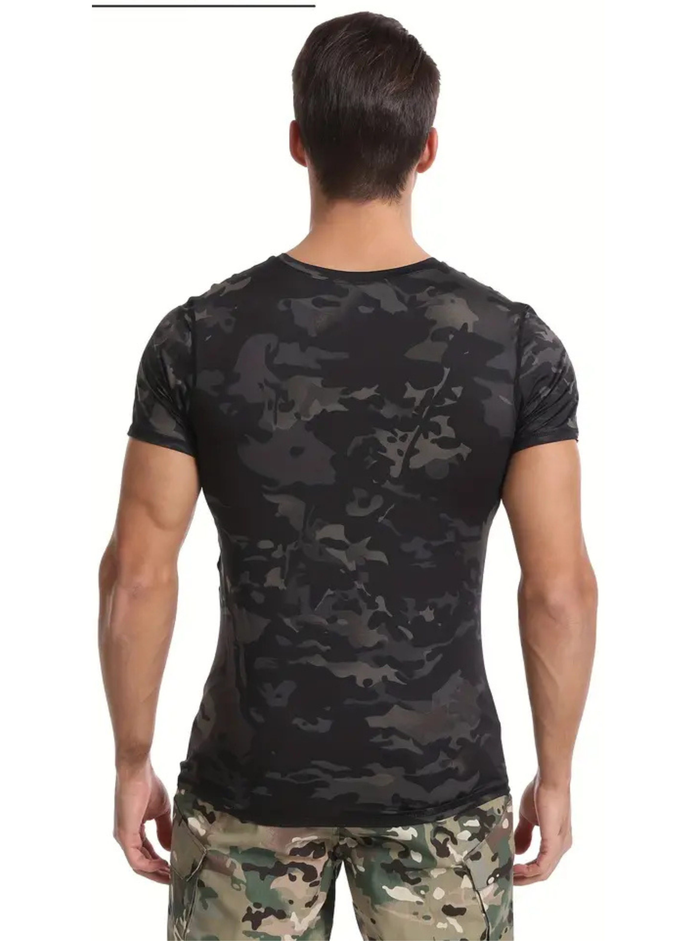 Polera Tactica Spandex - Multicam Black-3
