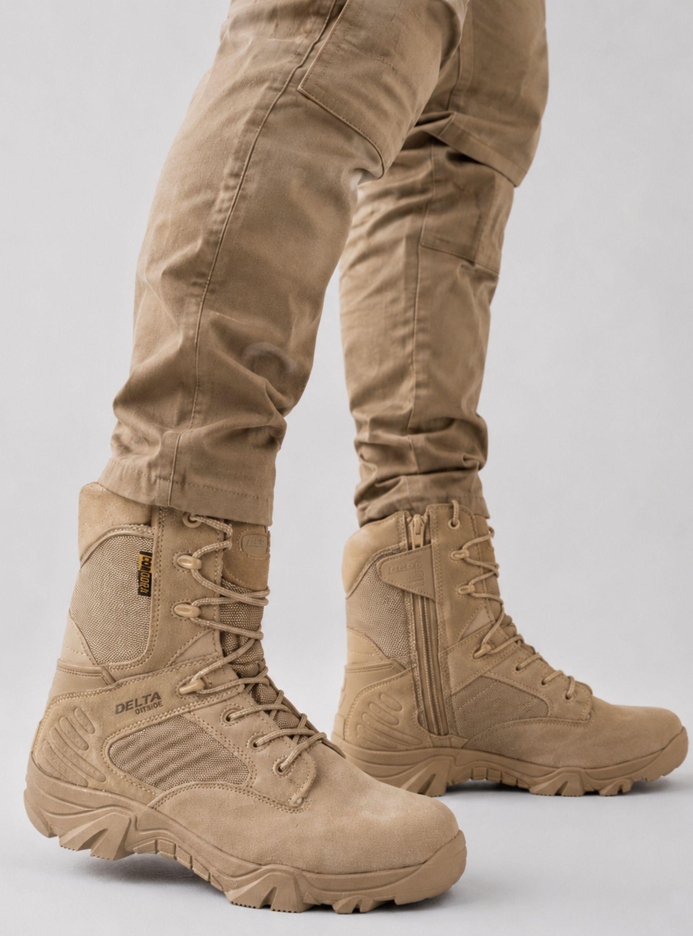 Botas Tácticas Militares Desert Caña Alta Cordura Resistentes Outdoor-5