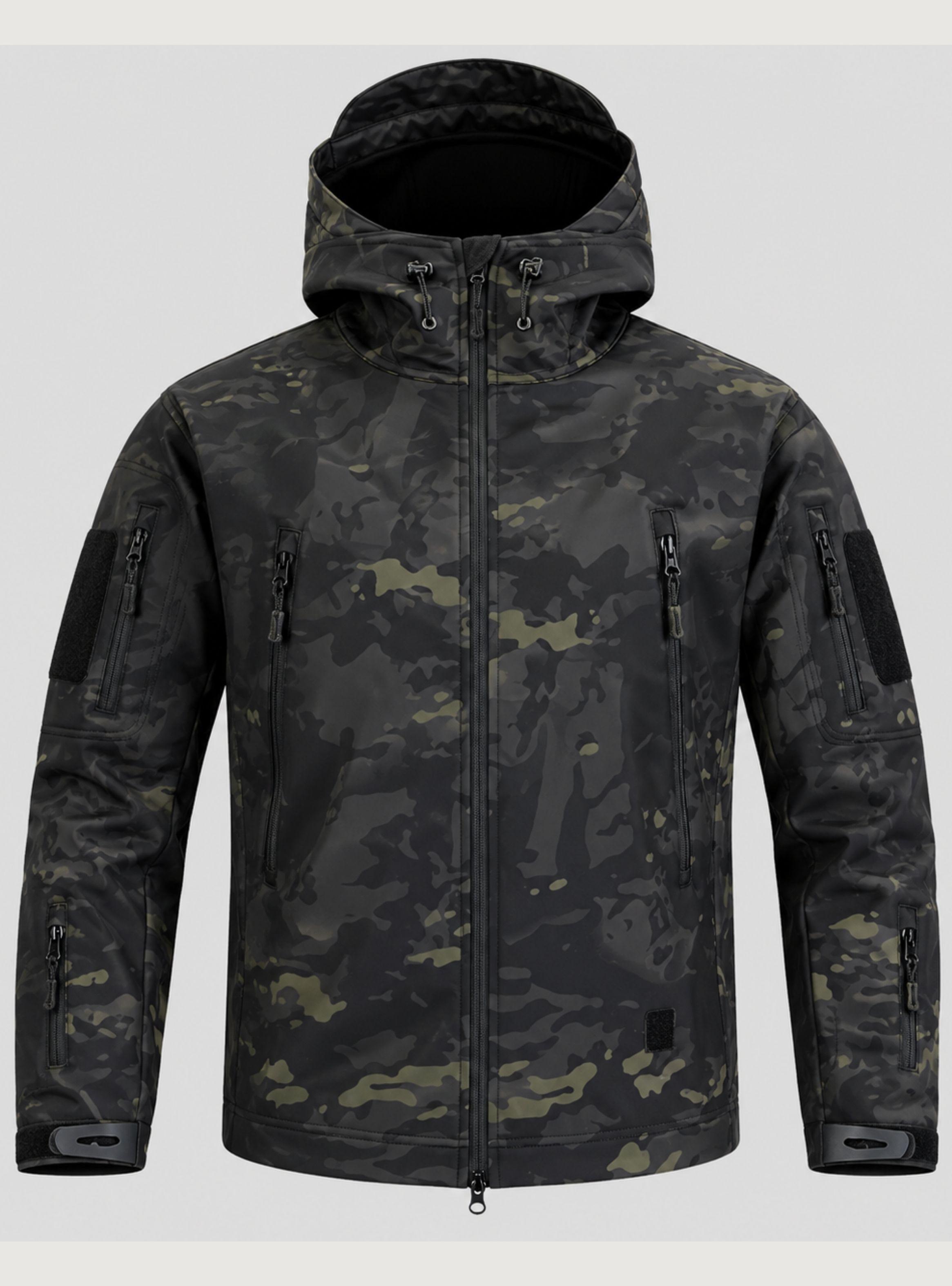 Chaqueta Táctica Softshell Impermeable Multicam Black-2