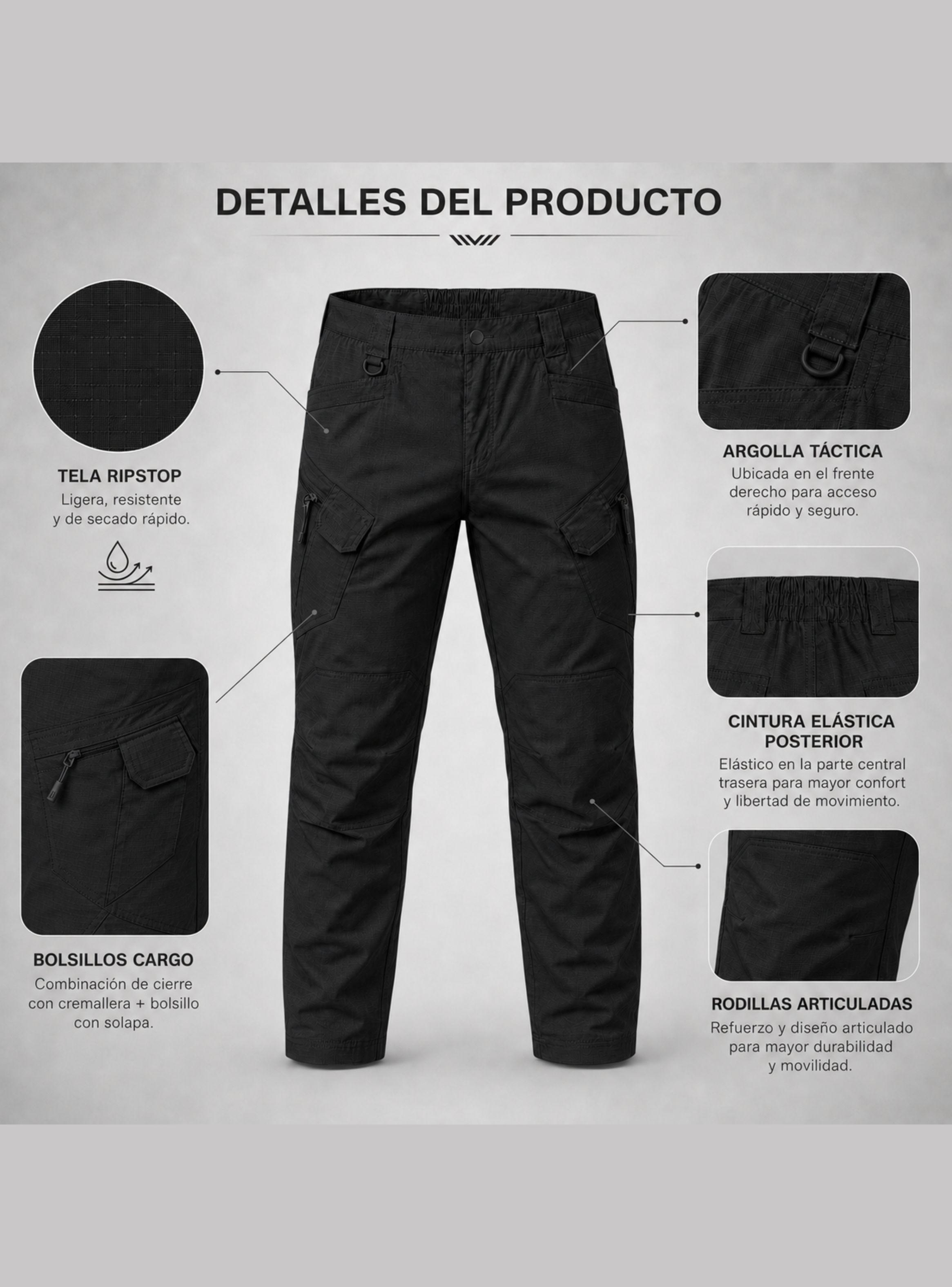 Pantalón Táctico Outdoor Tela Ripstop-6