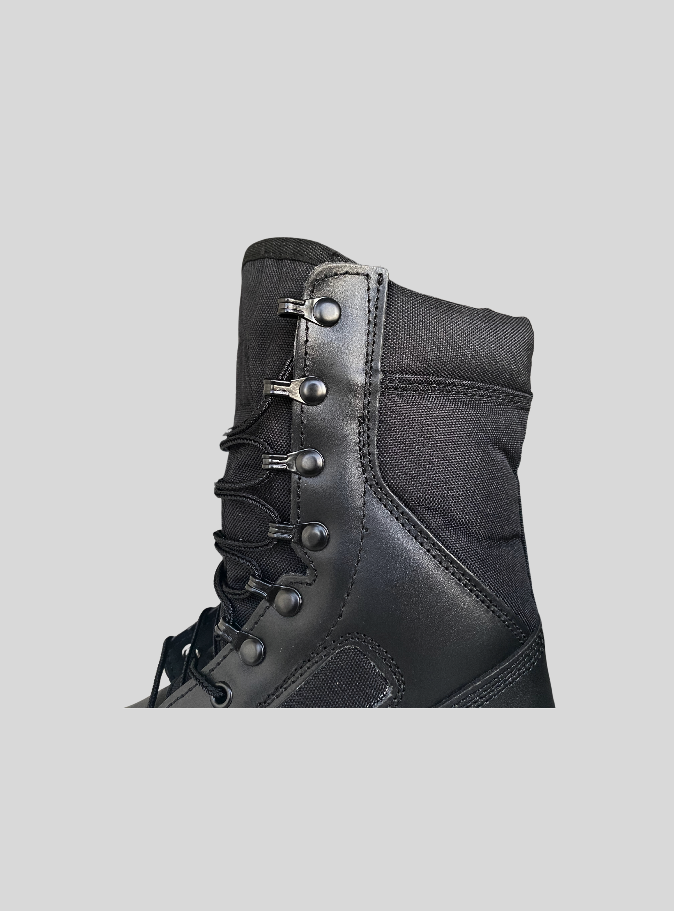 Botas Tácticas de Combate Caña Alta Negro-3