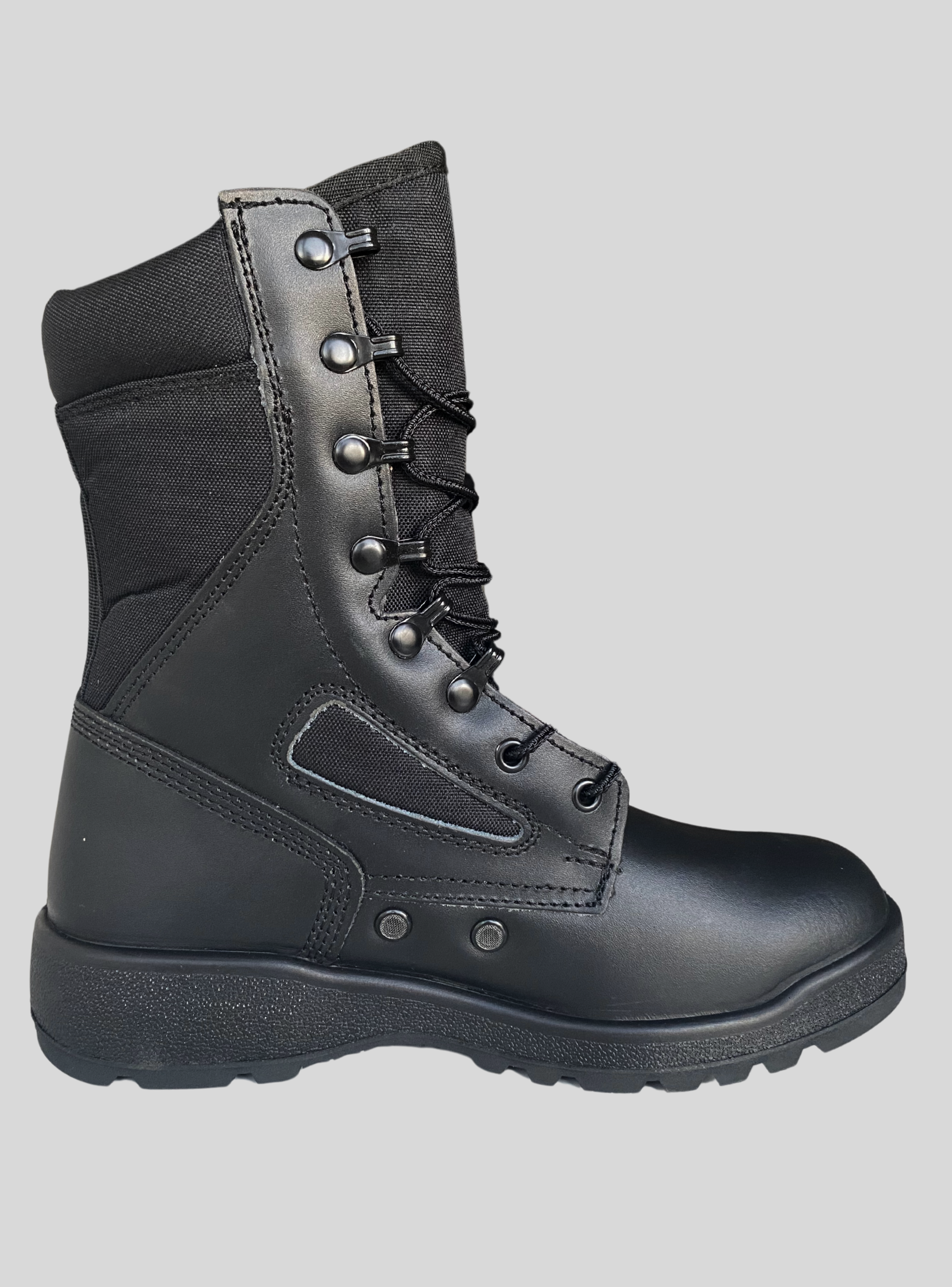 Botas Tácticas de Combate Caña Alta Negro-4